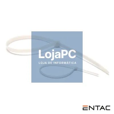 Conjunto 50 Braçadeiras Nylon 3.6x200mm Branco ENTAC