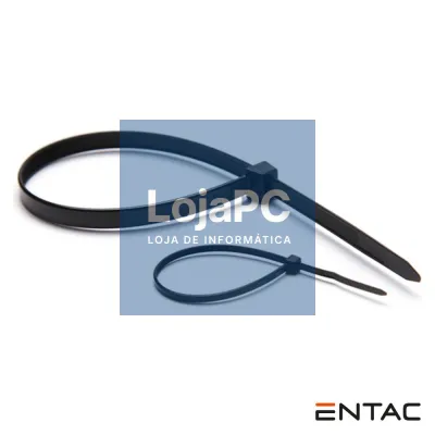 Conjunto 50 Braçadeiras Nylon 4.8x200mm Preto ENTAC