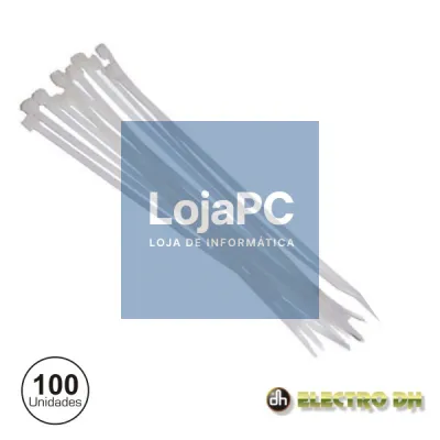 BRAÇADEIRA PLÁSTICA 250X4.8MM BRANCO EDH