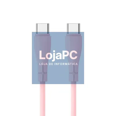 COOL Silicone Universal Type C to Type C USB Cable Pink (1 Meter)