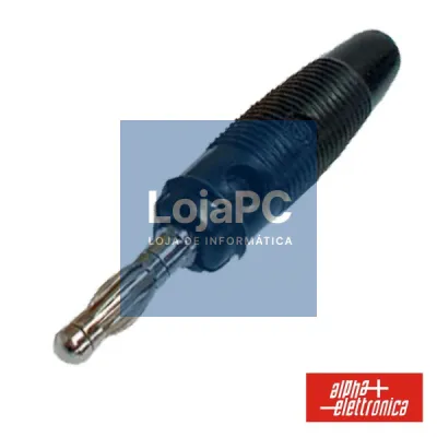 FICHA BANANA 4MM MACHO PRETA