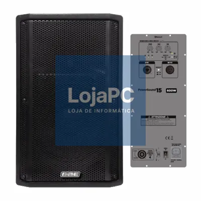 Coluna Amplificada 15" 600W Bluetooth V4.1