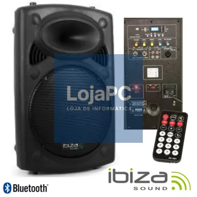 COLUNA BI-AMPLIFICADA 12" 700Wmáx USB/BT IBIZA