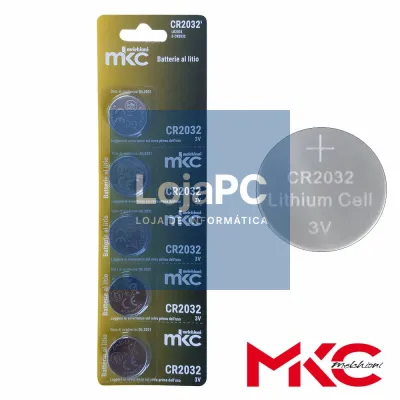 Pilha Lítio Botão CR2032 3V 5x Blister MKC