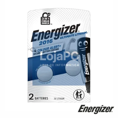 Pilha Lítio Ultimate Botão CR2016 3V 2x Blister ENERGIZER