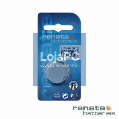 Pilha Lítio Botão CR2450N 3V 540mA RENATA