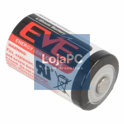Pilha Lítio 1/2AA ER14250 3.6V C/ Fios 1200mA EVE