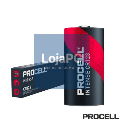 Pilha Lítio CR123A 3V 10x Intense Power PROCELL