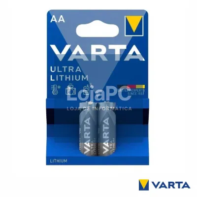 Pilha Ultra Lítio LR6/AA 1.5V 2x Blister VARTA