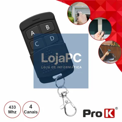 Comando Garagem Universal 4 Canais 433mhz PROK