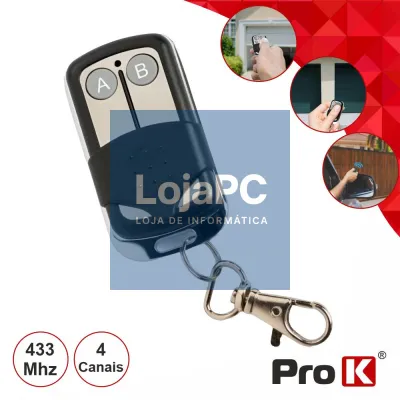 TELECOMANDO GARAGEM UNIVERSAL 2 CANAIS 433MHZ PROK