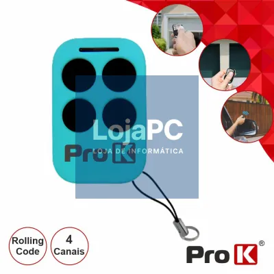 TELECOMANDO GARAGEM UNIVERSAL 4 CANAIS ROLLING CODE PROK