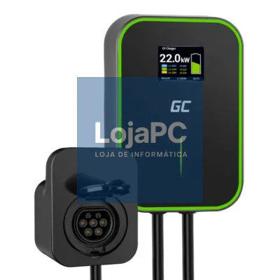 Carregador Wallbox P/ EV 22kW RFID Tipo2 GREEN CELL