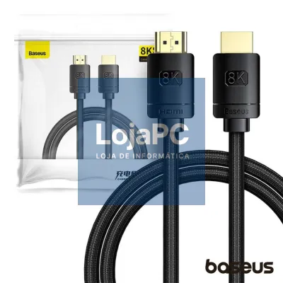 Cabo HDMI Dourado Macho / Macho 2.1 8K 3D HDR 1m BASEUS