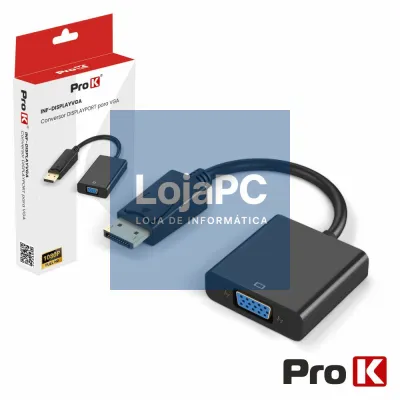 CABO DISPLAYPORT MACHO / VGA FÊMEA PROK