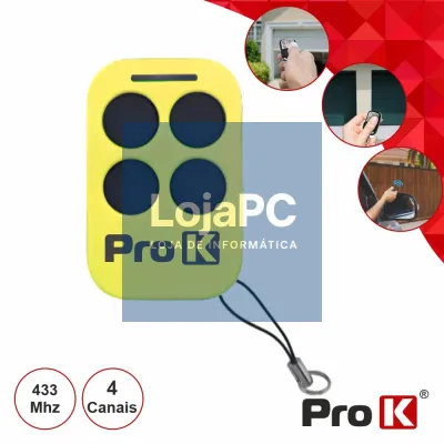 TELECOMANDO GARAGEM UNIVERSAL 4 CANAIS 433MHZ PROK
