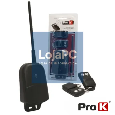KIT EMISSOR RECEPTOR DE 2 CANAIS E 2 COMANDOS EXTERIOR PROK