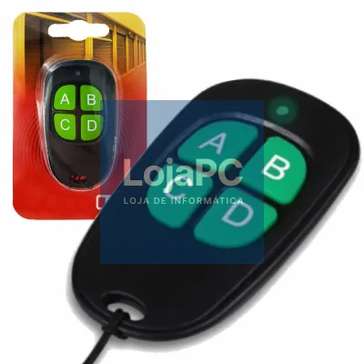 TELECOMANDO GARAGEM UNIVERSAL 4 CANAIS 433MHZ