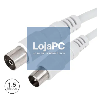 CABO COAXIAL MACHO/FÊMEA BRANCO 1.5M