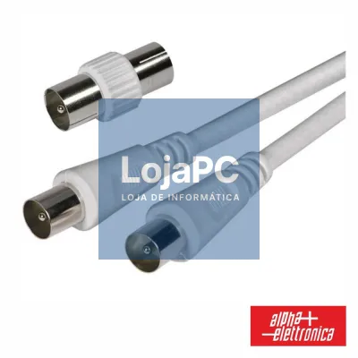 CABO COAXIAL MACHO/FÊMEA + ADAPTADOR BRANCO 2M