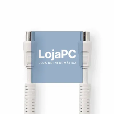 Cabo Coaxial Macho/Fêmea Branco 15m