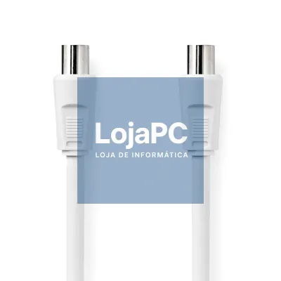 Cabo Coaxial Macho/Fêmea Branco 10m