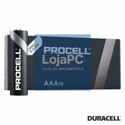 Pilha Alcalina Procell LR03/AAA 1.5V 10X Industrial DURACELL