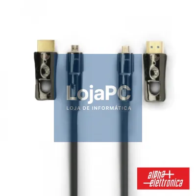 Cabo HDMI Fibra Óptica Macho/Macho C/ Adaptador 40m ALPHA