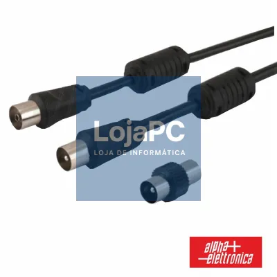 CABO COAXIAL MACHO/FÊMEA PRETO 2M C/ FILTRO