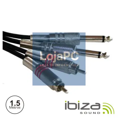 CABO 2-JACK 6.35MM MACHO / 2-RCA MACHO MN 1.5M IBIZA