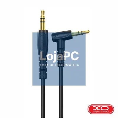 Cabo Jack 3.5mm Macho / Jack 3.5mm 90º Macho 1m Preto XO