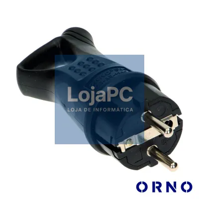 Ficha Schuko Macho 16A Preta ORNO