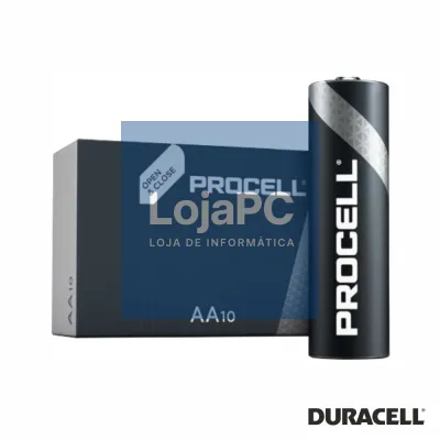 Pilha Alcalina Procell LR6/AA 1.5V 10X Industrial DURACELL