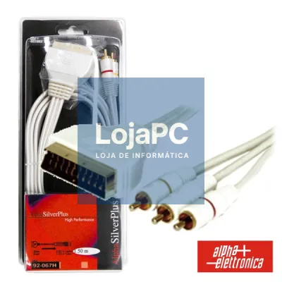 CABO SILVER PLUS SCART MACHO / 3RCA MACHO 3M BLISTER