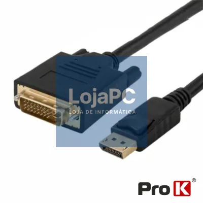 Cabo Displayport Macho / DVI-D Macho 1.8m PROK
