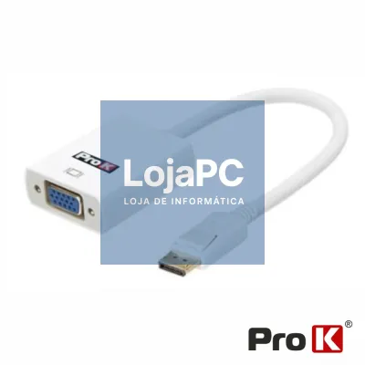 Cabo Displayport Macho / VGA Fêmea PROK