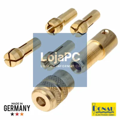 CONJUNTO DE CABEÇA P/ BROCAS 0.3-3.2MM E 4 PINÇAS DONAU