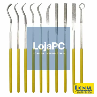 CONJUNTO DE 10 LIMAS DE DIAMANTE DIVERSAS 140MM DONAU