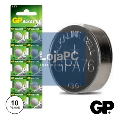 PILHA BOTÃO ALCALINA LR44/AG13/V13GA/A76 1.5V 10X BLISTER GP