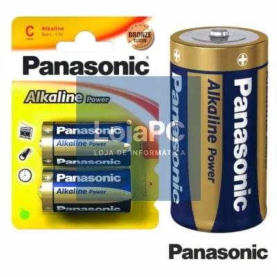 PILHA ALCALINA LR14/C 1.5V 2X BLISTER PANASONIC