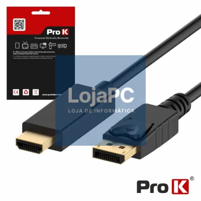 Cabo Displayport Macho / HDMI Macho 4K 3m PROK