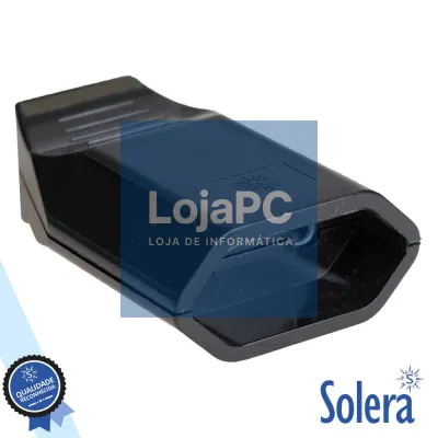 FICHA ALIMENTAÇÂO AC PLANA FÊMEA PRETA 250V SOLERA
