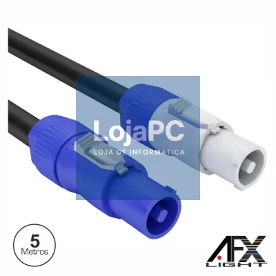 CABO ALIMENTAÇÃO POWERCON SPEAKON MACHO/MACHO 5M AFXLIGHT