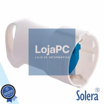 Ficha Schuko Fêmea 2P+E 16A 250V Branco SOLERA