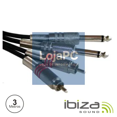 CABO 2-JACK 6.35MM MACHO / 2-RCA MACHO MN 3M IBIZA