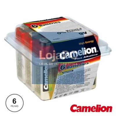 PILHA ALCALINA 9V/6LR61 6X BLISTER CAMELION