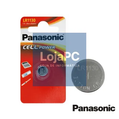 PILHA BOTÃO ALCALINA 1.5V/LR1130 BLISTER PANASONIC