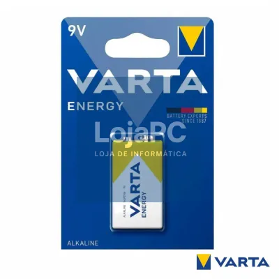 Pilha Alcalina 9V/6LR61 VARTA