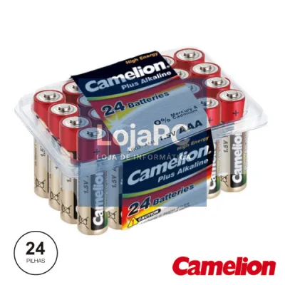 PILHA ALCALINA LR03/AAA 1.5V 24X BLISTER CAMELION