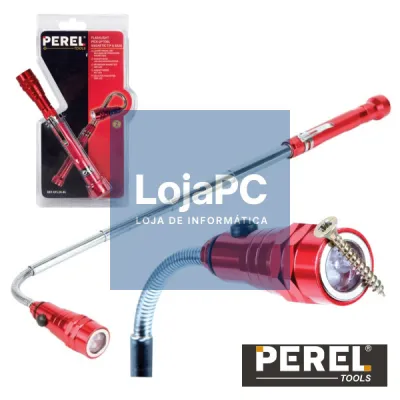 HASTE FLEXÍVEL ILUMINADA C/ PONTA MAGNÉTICA 555MM PEREL
